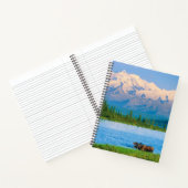 Bull moose in Wonder Lake Notizblock (Innenseite)