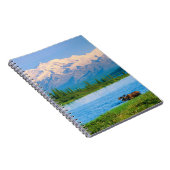 Bull moose in Wonder Lake Notizblock (Rechte Seite)