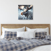 Bull Moose Leinwanddruck (Insitu (Schlafzimmer))