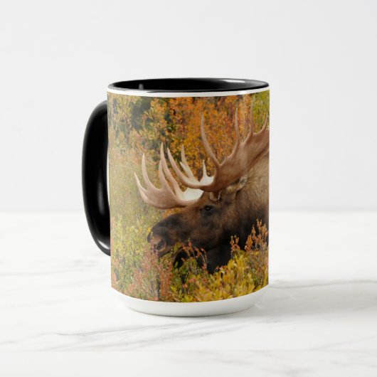 Bull Moose | Nationalpark Denali, Alaska Tasse (Vorderseite Links)