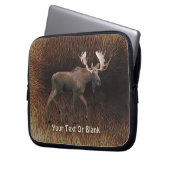 Bull Moose on Kariou Fur Laptopschutzhülle (Vorderseite Links)
