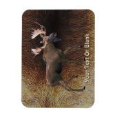 Bull Moose on Kariou Fur Magnet (Vertikal)