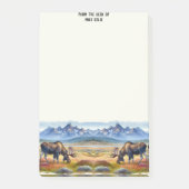 Bull Moose Personalisierte Aquarellfarben Post-it Klebezettel (Vorderseite)