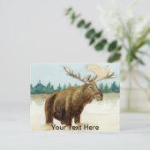 Bull Moose Postkarte (Stehend Vorderseite)