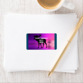Bull Moose-Silhouette Adressaufkleber (Insitu)