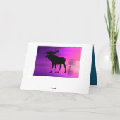 Bull Moose-Silhouette Dankeskarte (Rückseite)