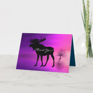 Bull Moose-Silhouette Dankeskarte
