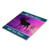 Bull Moose-Silhouette Fliese (Seite)