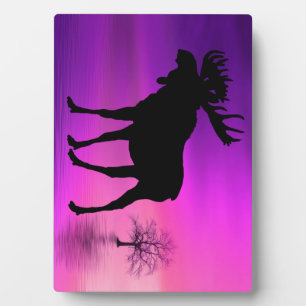 Bull Moose-Silhouette Fotoplatte