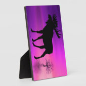 Bull Moose-Silhouette Fotoplatte (Seite)