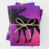 Bull Moose-Silhouette Geschenkpapier Set (Beispiel)