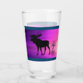 Bull Moose-Silhouette Glas (Rückseite)
