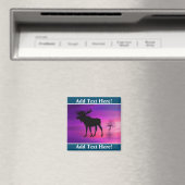Bull Moose-Silhouette Magnet (In Situ (Geschirrspüler))