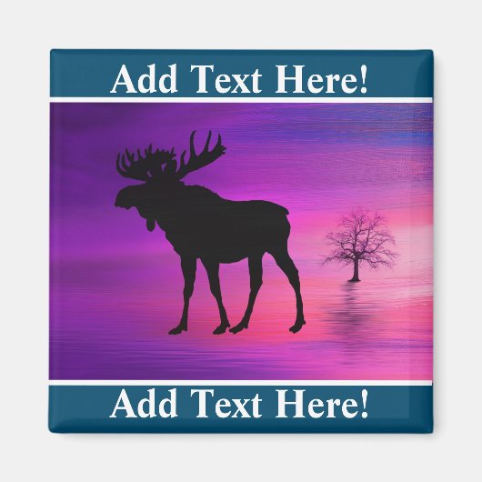 Bull Moose-Silhouette Magnet (Vorne)