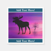 Bull Moose Silhouette Napkins Serviette (Vorderseite)