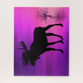 Bull Moose-Silhouette Puzzle (Vertikal)