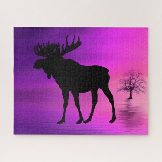Bull Moose-Silhouette Puzzle (Horizontal)