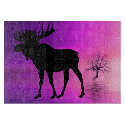 Bull Moose-Silhouette Schneidebrett (Vorderseite)