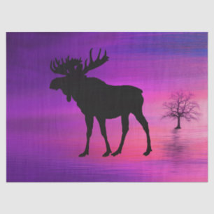 Bull Moose-Silhouette Seidenpapier