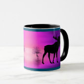 Bull Moose-Silhouette Tasse (VorderseiteRechts)
