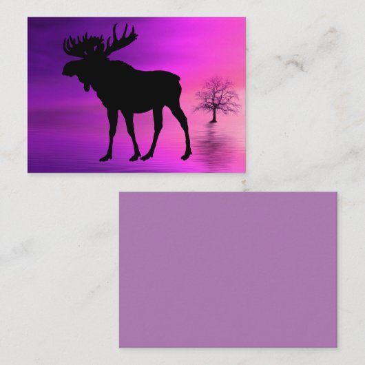 Bull Moose-Silhouette Visitenkarte (Vorne/Hinten)