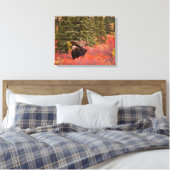 Bull Moose Stehend Leinwanddruck (Insitu (Schlafzimmer))