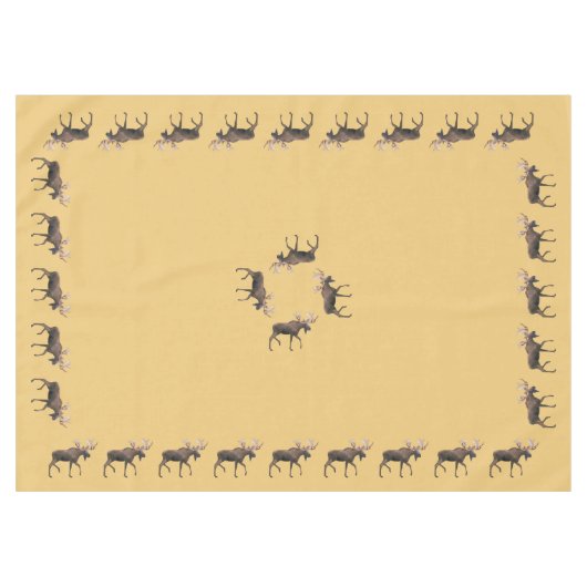 Bull Moose Tischdecke (Vorderseite (Horizontal))