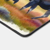 Bull Moose Wasserfarbe Illustration Denali Alaska Schreibtischunterlage (Ecke)