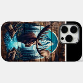 Bull Moose Wood Art Case-Mate iPhone Hülle (Rückseite (Horizontal))
