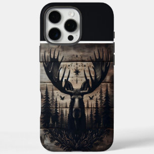 Bull Moose Wood Art iPhone 16 Pro Max Hülle