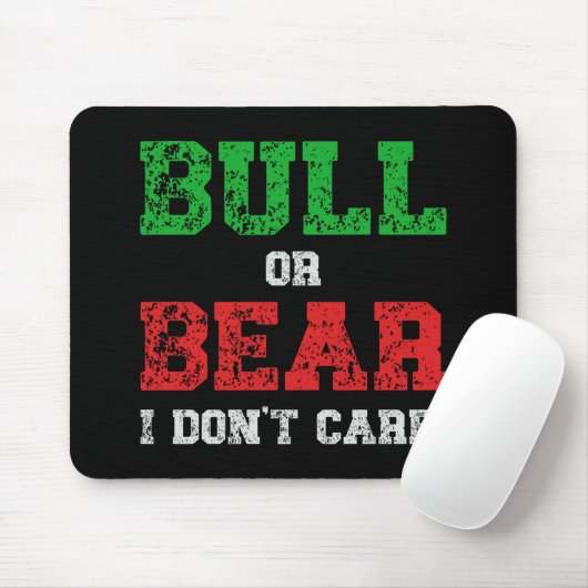 Bull oder Bär, ich mag keine Grunge Maus Pad Mousepad (Mit Mouse)