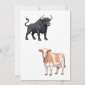 Bull oder Färse Geschlechtsenthüllungs-Einladung (Rückseite)