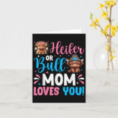 Bull- oder Heifer-Gender-Aufdeckung der Hochlandku Karte (Gelbe Blume)