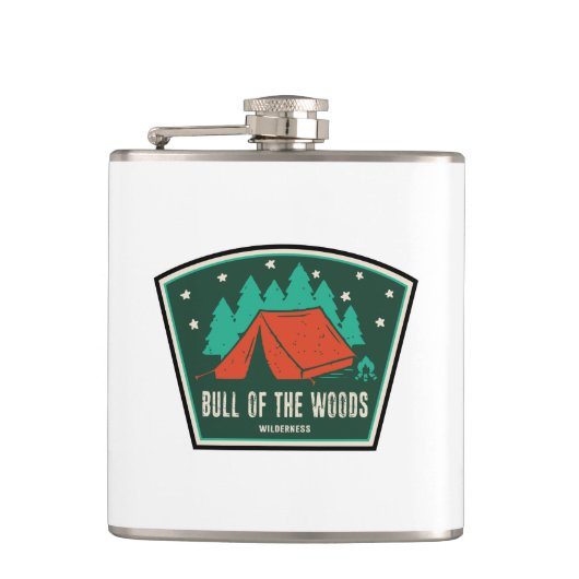 Bull Of The Woods Wilderness Oregon Camping Flachmann (Vorderseite)