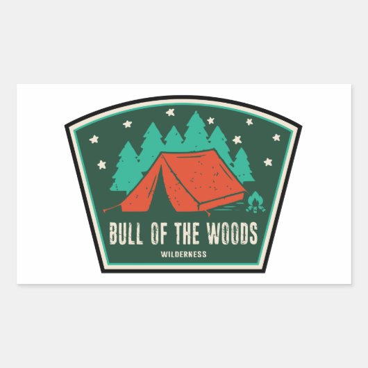 Bull of the Woods Wilderness Oregon Camping Rechteckiger Aufkleber (Vorderseite)