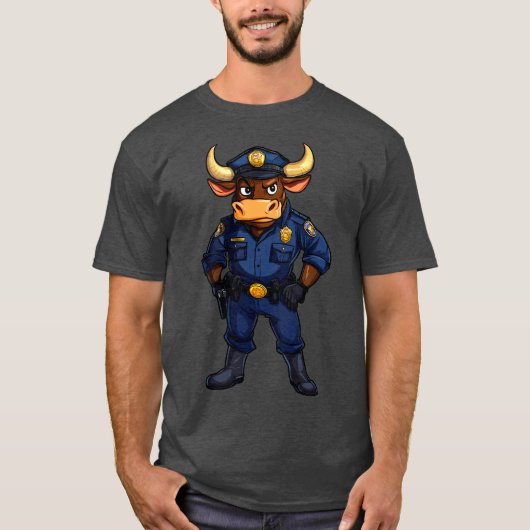 Bull policeman T-Shirt (Vorderseite)