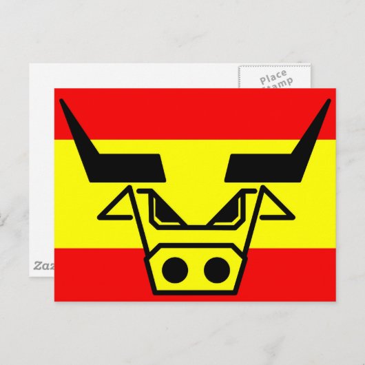 Bull Postkarte (Vorne/Hinten)