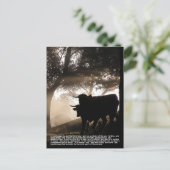 Bull Postkarte (Stehend Vorderseite)