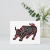 Bull Postkarte (Stehend Vorderseite)