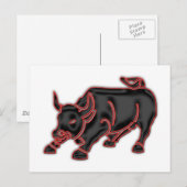 Bull Postkarte (Vorne/Hinten)
