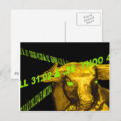 Bull Postkarte (Vorne/Hinten)