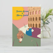 Bull Princess Ancient Roman Sun Wedding Einladung (Stehend Vorderseite)