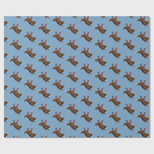 Bull-Reitwagen Geschenkpapier (Flach)