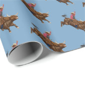 Bull-Reitwagen Geschenkpapier (Rolleneckpunkt)