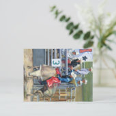Bull Ride Postkarte (Stehend Vorderseite)
