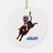 Bull Rider Dark Keramik Ornament (Vorne)