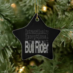 Bull Rider Extraordinaire Keramik Ornament