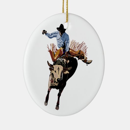 Bull Rider Keramik Ornament (Rechts)
