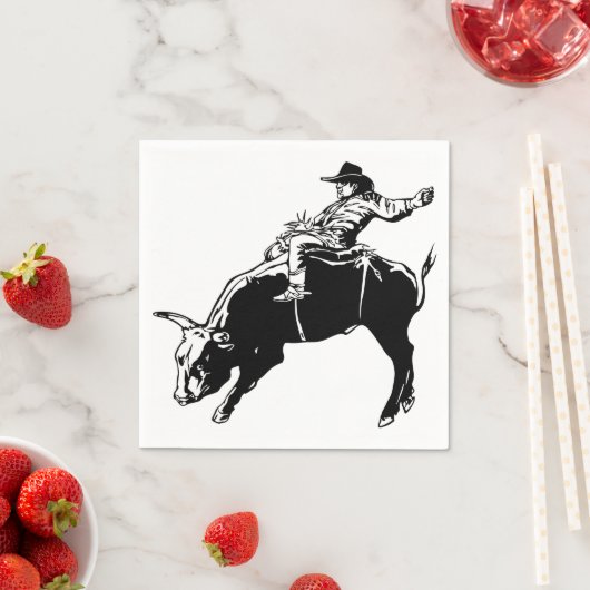 Bull Rider Serviette (Beispiel)