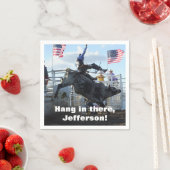 Bull Rider und Bucking Bull Rodeo Serviette (Beispiel)